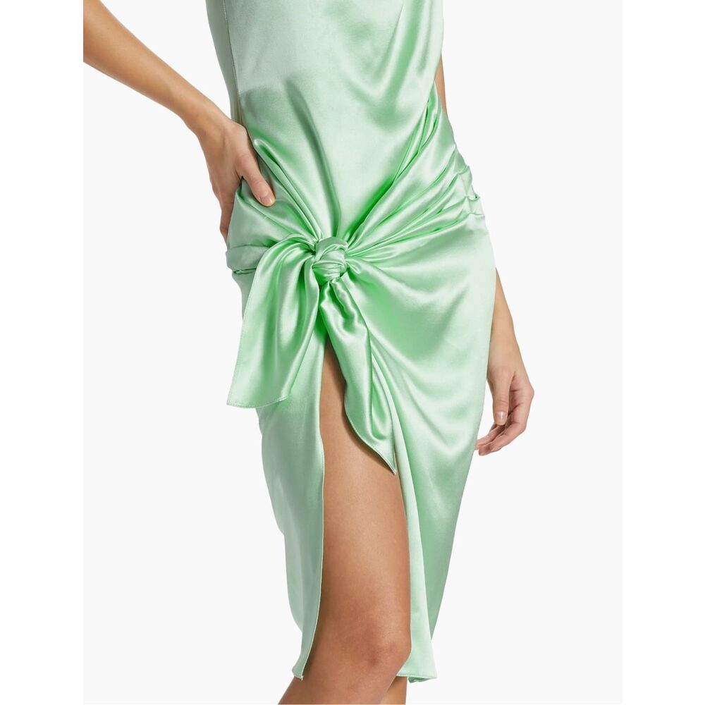 Alejandra Alonso Rojas Knotted Charmeuse Knee-Length Dress Size US8 $1495 - Picture 4 of 10